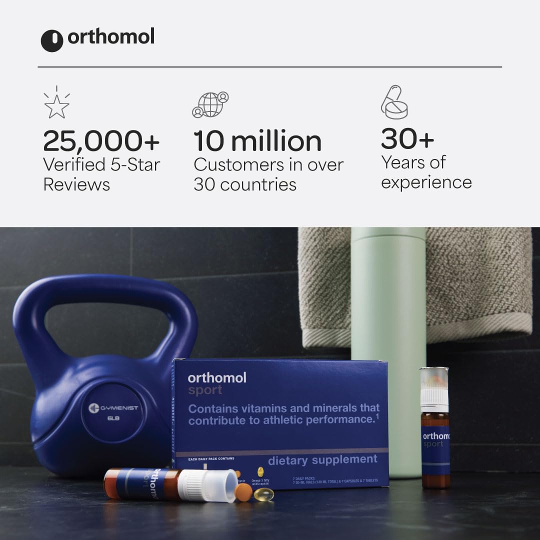 Orthomol Sport, 30-Day Supply, Premium Sports Nutrition Supplement with Vitamins A, B, C, D, E, Zinc, Iodine, Coenzyme Q10, L-Carnitine, Omega-3, and Essential Minerals for Optimal Performance Orthomol uk supplements