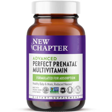 New Chapter Perfect Prenatal Vitamins, Organic Prenatal Vitamins, Non-GMO Ingredients for Healthy Baby & Mom - Folate (Methylfolate), Iron, Vitamin D3 New Chapter uk supplements