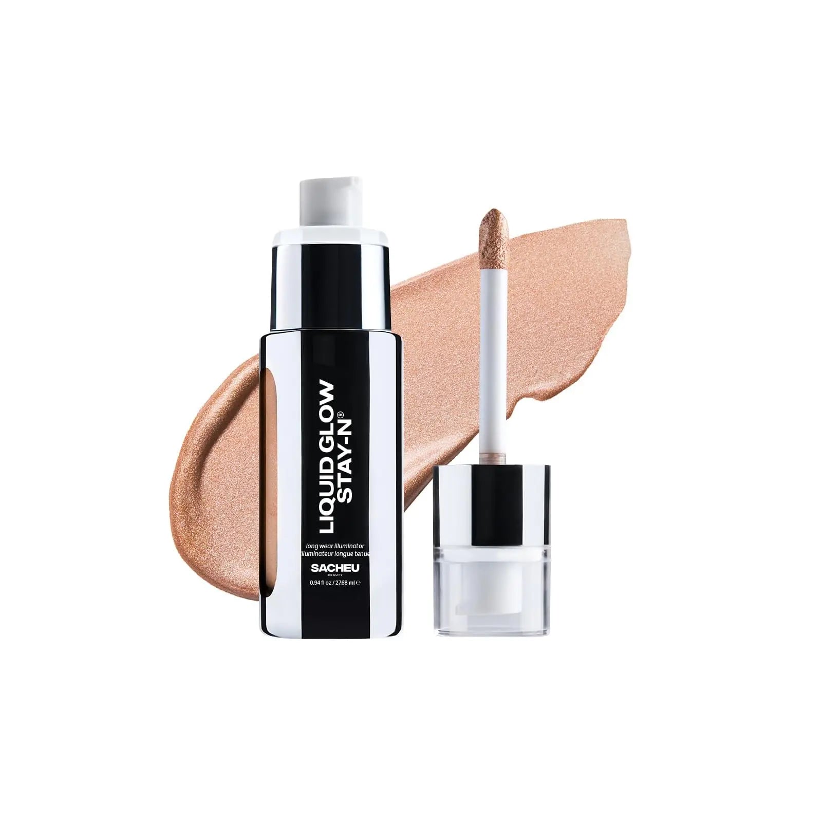 Sacheu Liquid Glow STAY-N Liquid Highlighter & Illuminator Makeup — 30ml Long Lasting Luminous Glow Lightweight Dewy Finish, Glow Getter Sacheu uk supplements