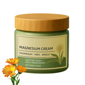Magnesium Cream with MSM & Arnica,Nerve Relief Mild Ingredients for Skin Soothing,Fast-Absorbing Non-Greasy Massage Cream for Daily Comfort Generic uk supplements