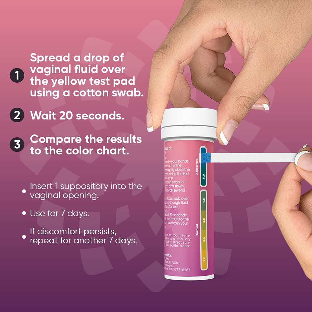 Seroflora Boric Acid Vaginal Suppositories 600mg (28ct) & 40 pH Test Strips for Women Seroflora uk supplements