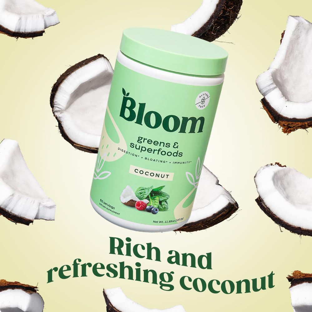 Bloom Nutrition Super Greens Powder Smoothie & Juice Mix - Probiotics for Digestive Bloom Nutrition uk supplements