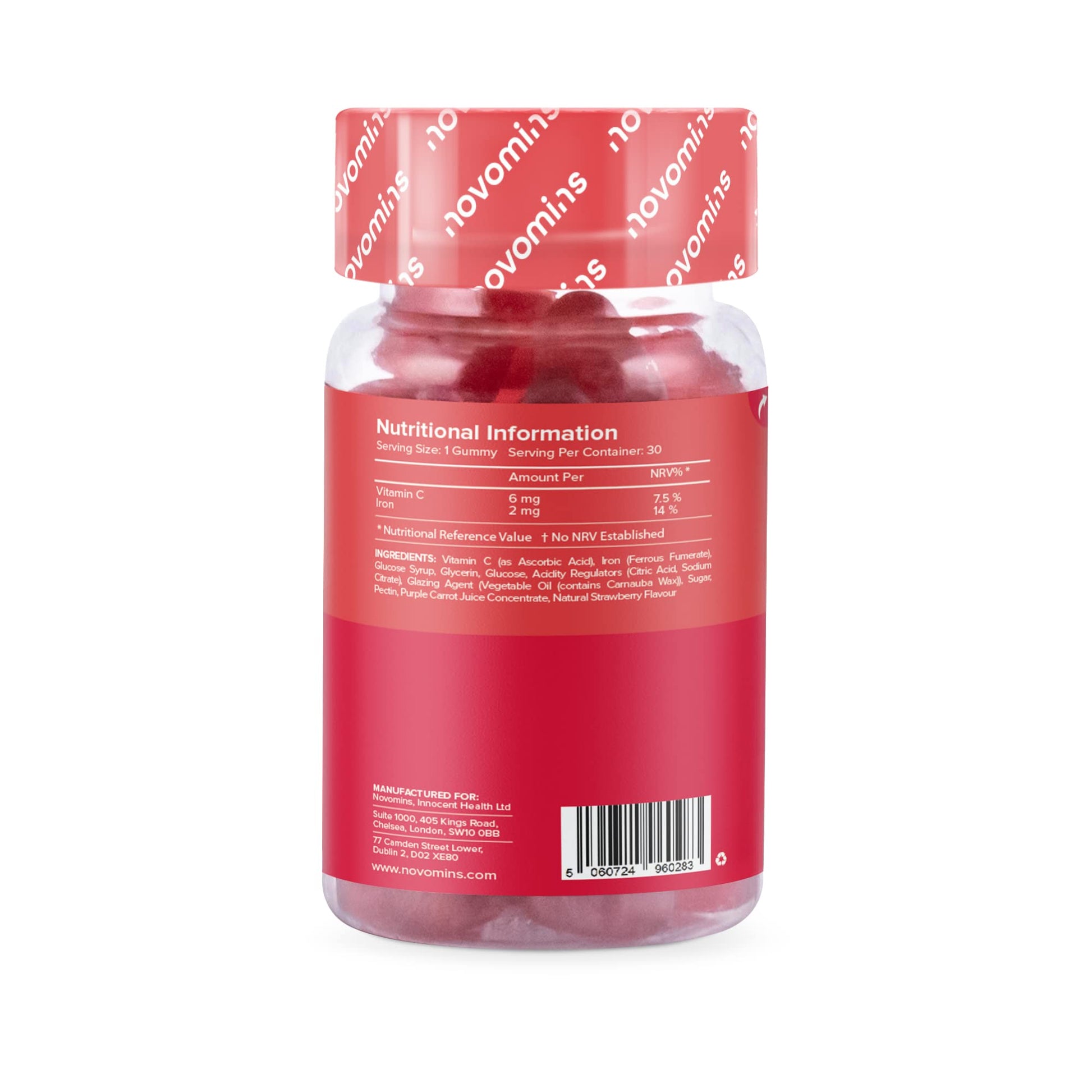 Kids Iron Gummies – Iron Supplement for Kids – Energy & Immune System – Vegan novomins uk supplements