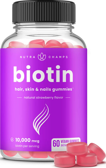 NutraChamps Biotin Gummies 10000mcg [High Potency] NutraChamps uk supplements