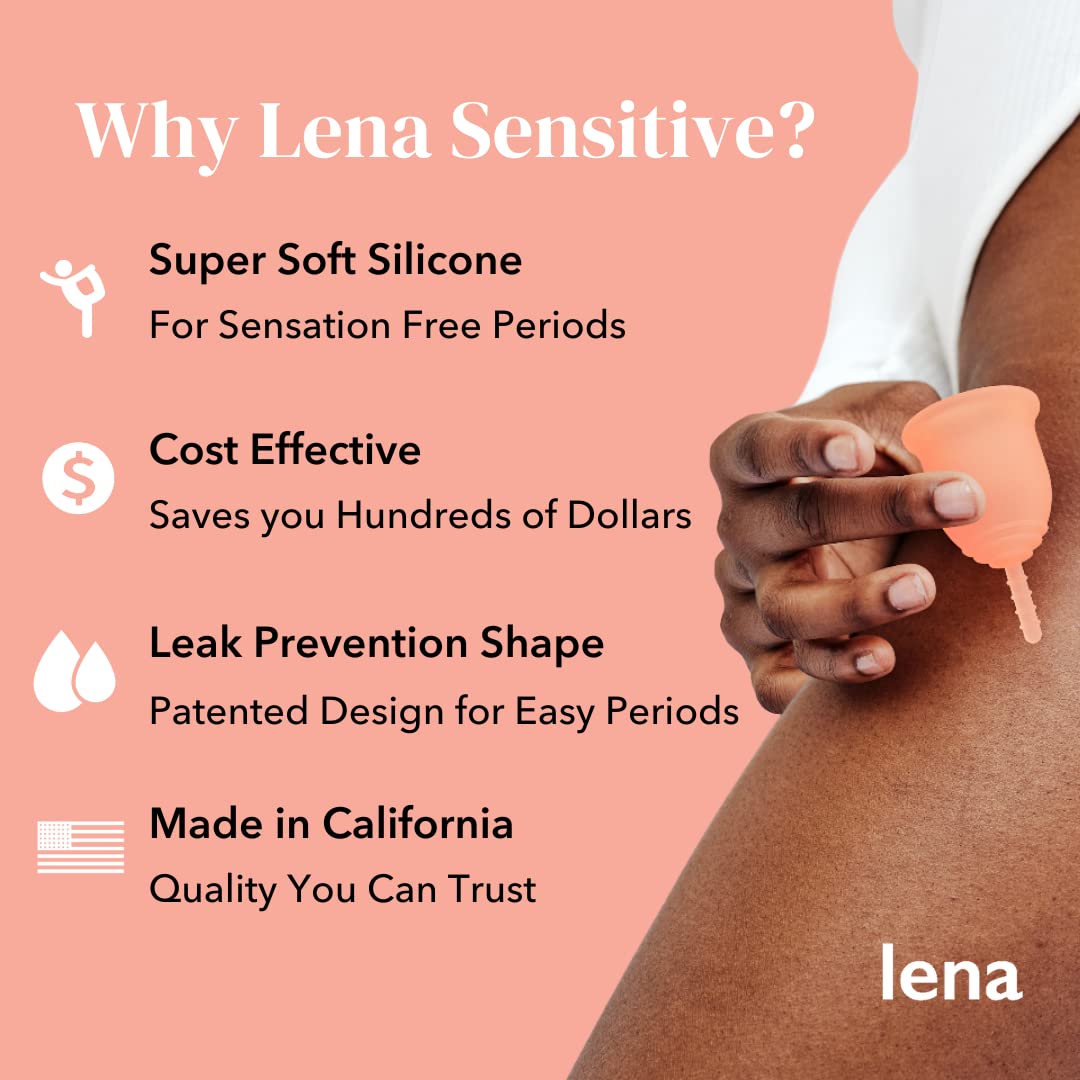 Lena Sensitive Menstrual Cup | Reusable Beginner Period Cup | Wear for 12 Hours Lena uk supplements