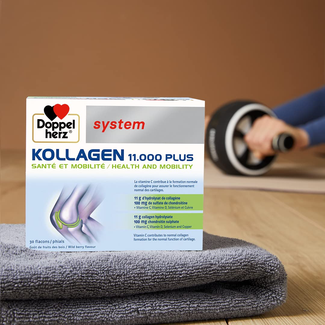 Doppelherz - Kollagen 11000 Plus - Collagen hydrolysate, chondroitin Sulphate, Vitamins C and D and Trace Elements Doppelherz uk supplements