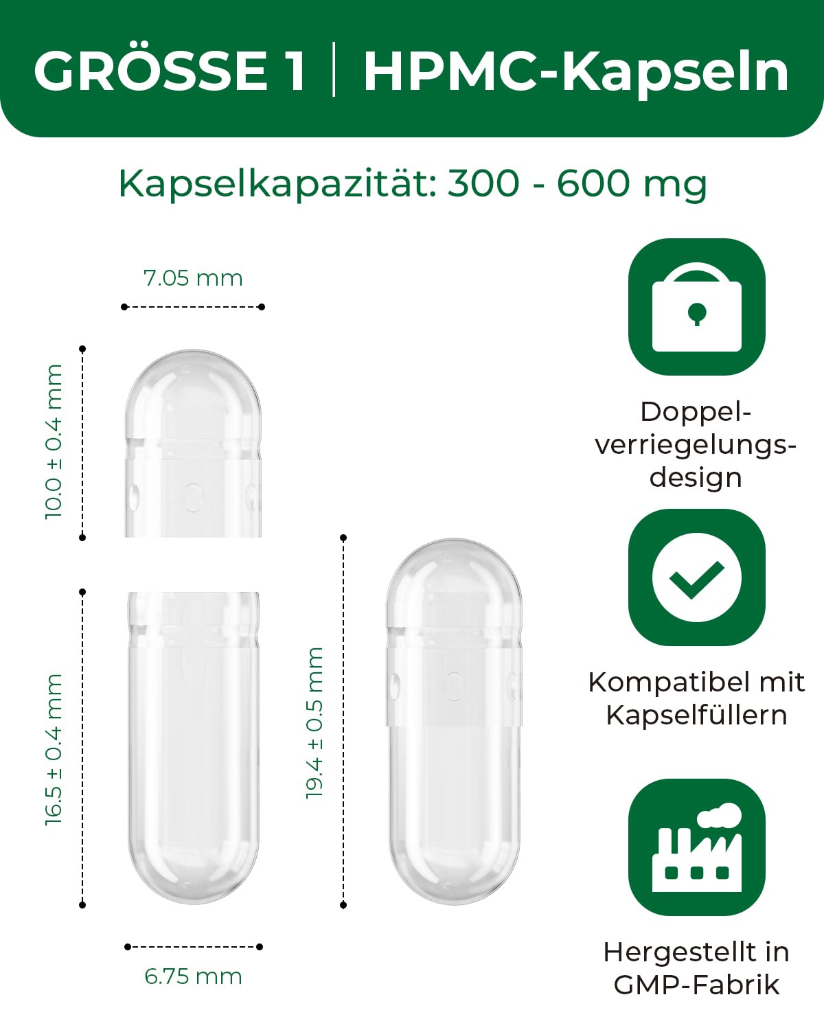HPMC Empty Capsules Size 1-200 Clear Count Pill Capsules Empty - Plant-Based Cellulose | Vegetarian, Halal, Non-GMO | for DIY Supplement & Herbal Filling MéipaLien uk supplements