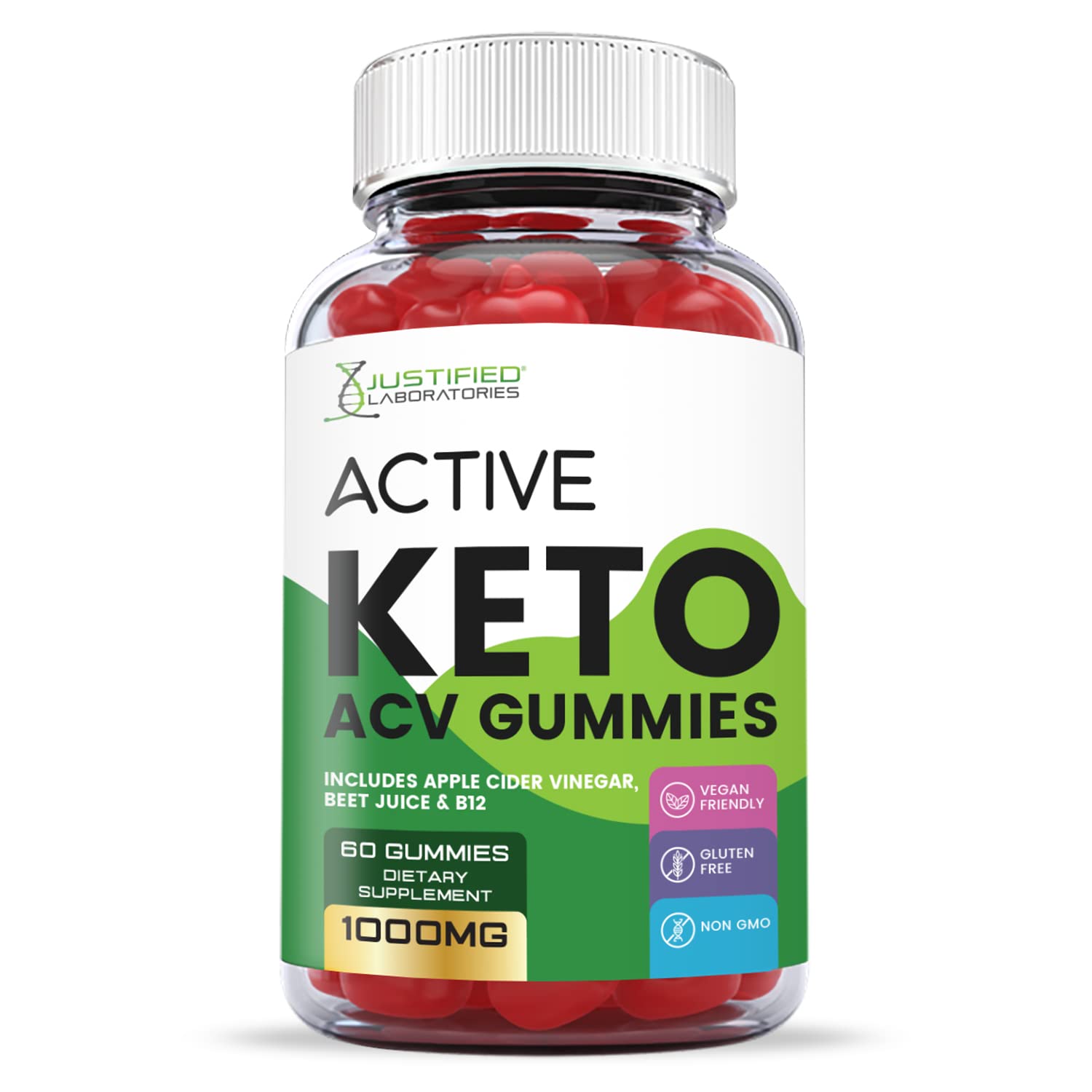 Justified Laboratories Active Keto ACV Gummies 1000MG with Pomegranate Juice Beet Justified Laboratories uk supplements