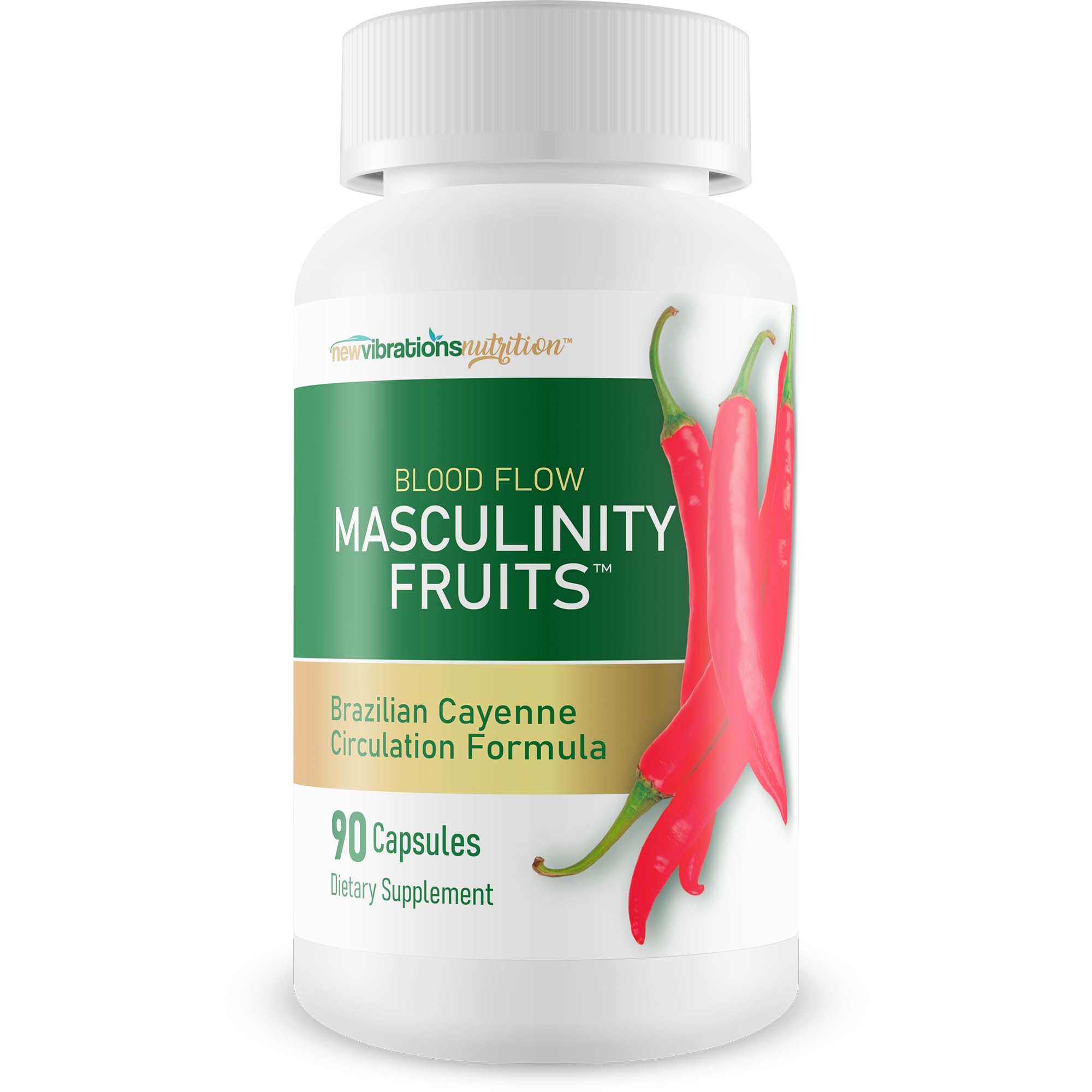 Masculinity Fruits for Bloodflow - Our Best Brazilian Blood Circulation Supplements for Men - Boost Blood Flow Circulation Supplement - Cayenne Pepper Pills Gingko Biloba Blood Flow Vitamins for Men New Vibrations Nutrition uk supplements