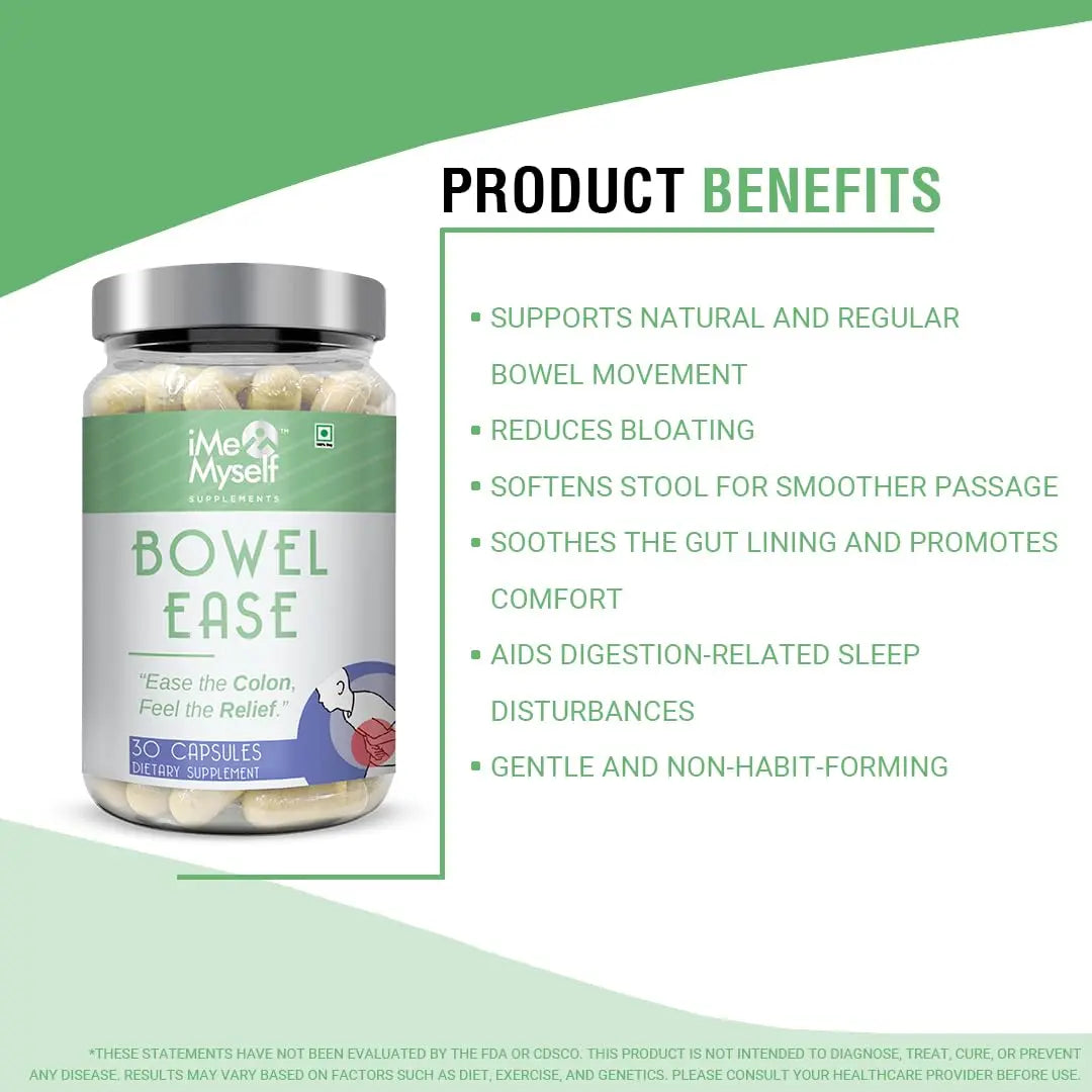 iMeMyself Bowel Ease – 30 Plant-Based Capsules | Gentle Bowel Support with Herbal Extracts & Vitamins iMeMyself uk supplements