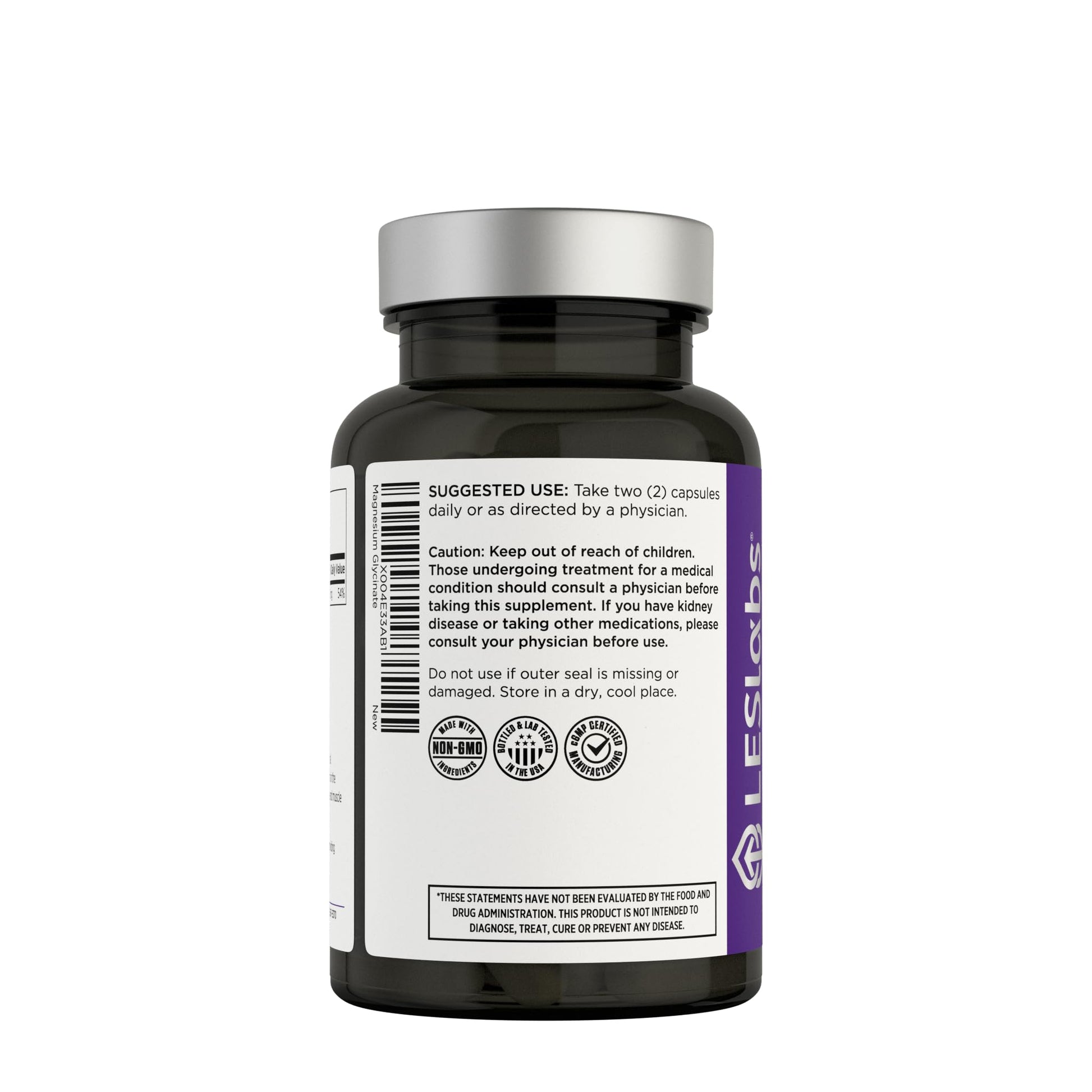 LES Labs Magnesium Glycinate – Supports Restful Sleep, Heart Health, Stress Relief, Metabolism, Nerve & Muscle Function, Gentle on The Digestive System – Non-GMO Supplement – 120 Capsules LES Labs uk supplements