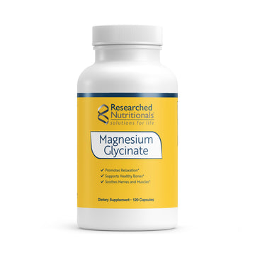 Researched Nutritionals Magnesium Glycinate Capsules - 125mg High Absorption Magnesium Glycinate Supplement to Support Healthy Bones and Energy Production - Vegan & Non-GMO (120 Capsules) Researched Nutritionals uk supplements