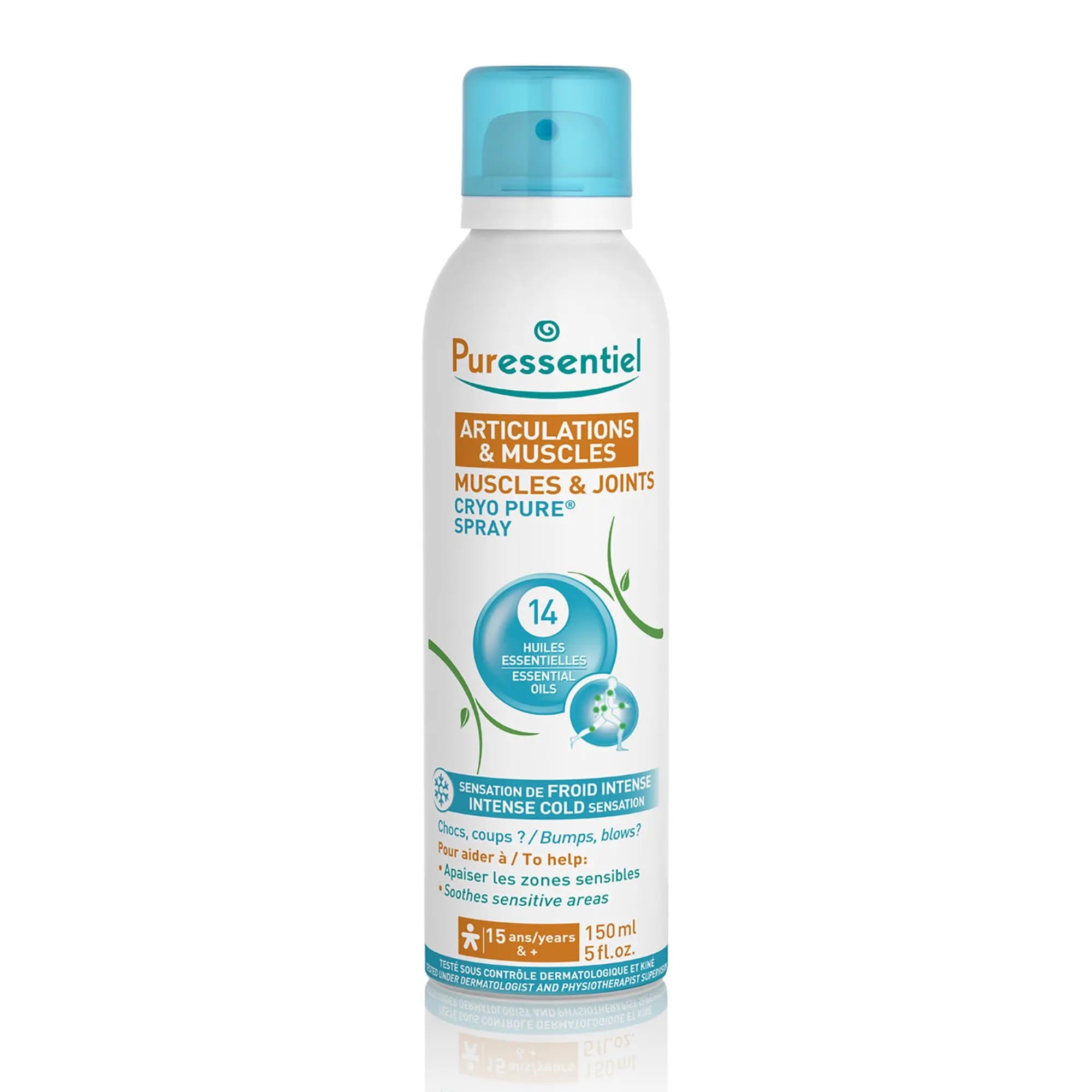 Puressentiel Muscles and Joints Cryo Pure Spray - Natural Menthol and Essential Oils Soothe Muscle Stiffness - Long Lasting Cooling Sensation - 5 oz Puressentiel uk supplements