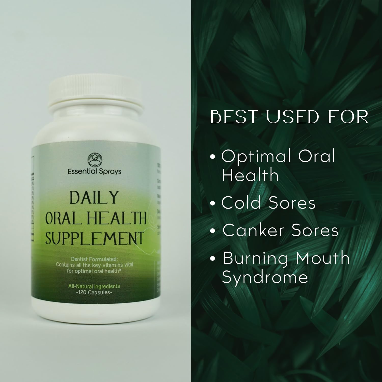Essential Sprays Daily Oral Health Supplement - 30 Servings - Dentist Formulated Advanced Holistic Approach with L-Lysine, Niacin, Thiamin, & Vitamins for Men & Women Essential Sprays uk supplements