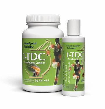 1-TDC Joint & Muscle Health 90 Gels and Joint & Muscle Relief Cream 4 oz Bundle 1-TDC uk supplements
