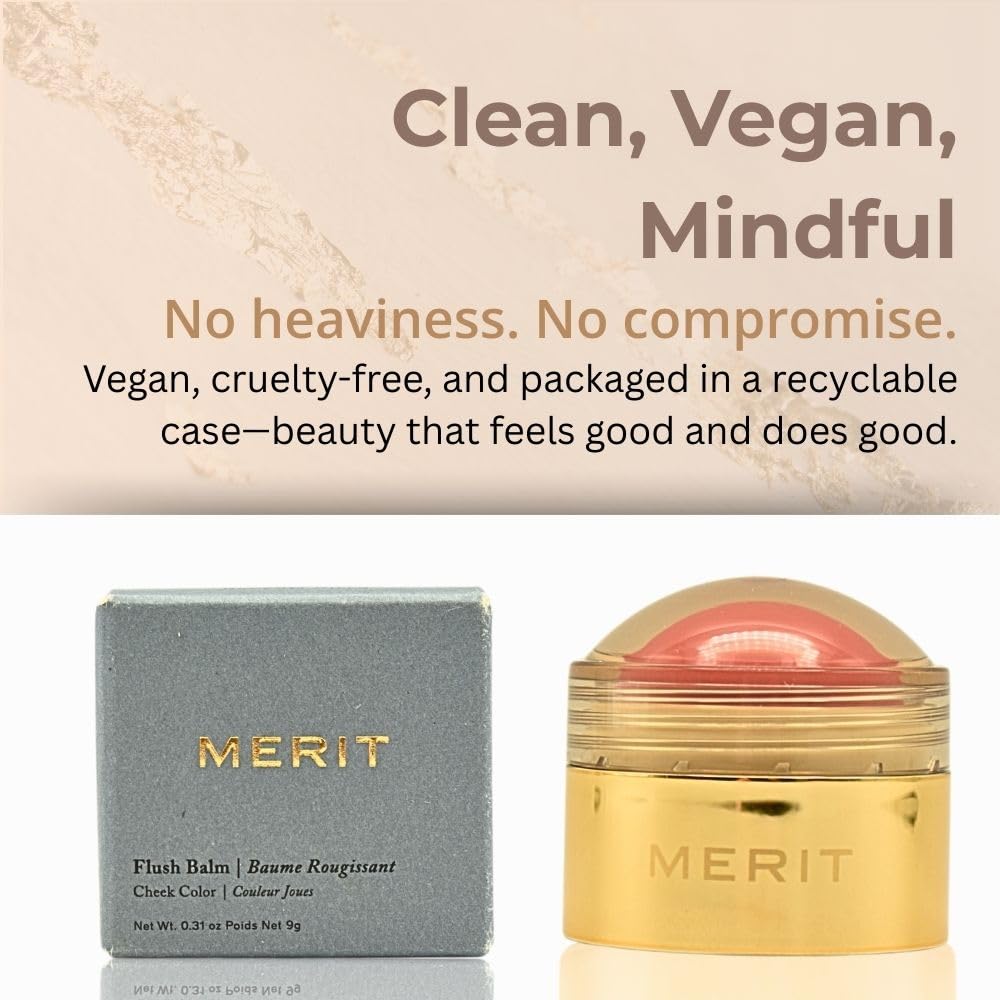 MERIT Flush Balm Cream Blush – Lusitano Soft Peach | Hydrating Radiant Cheek & Lip Tint Stick with Vitamin E | Lightweight, Buildable, Vegan & Cruelty-Free Blush Merit uk supplements