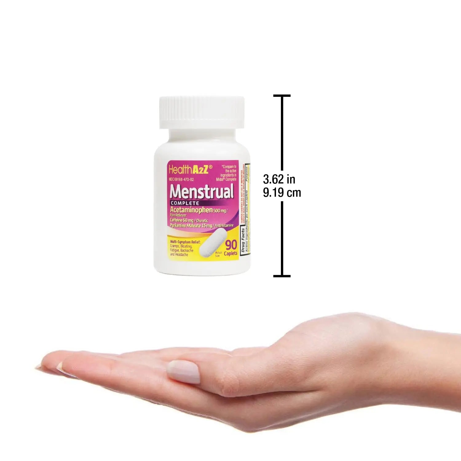 HealthA2Z® Menstrual Complete Pain Relief Tablets | Relieves Cramps, Bloating, Fatigue, Backache & Headache (90 Counts) HealthA2Z uk supplements