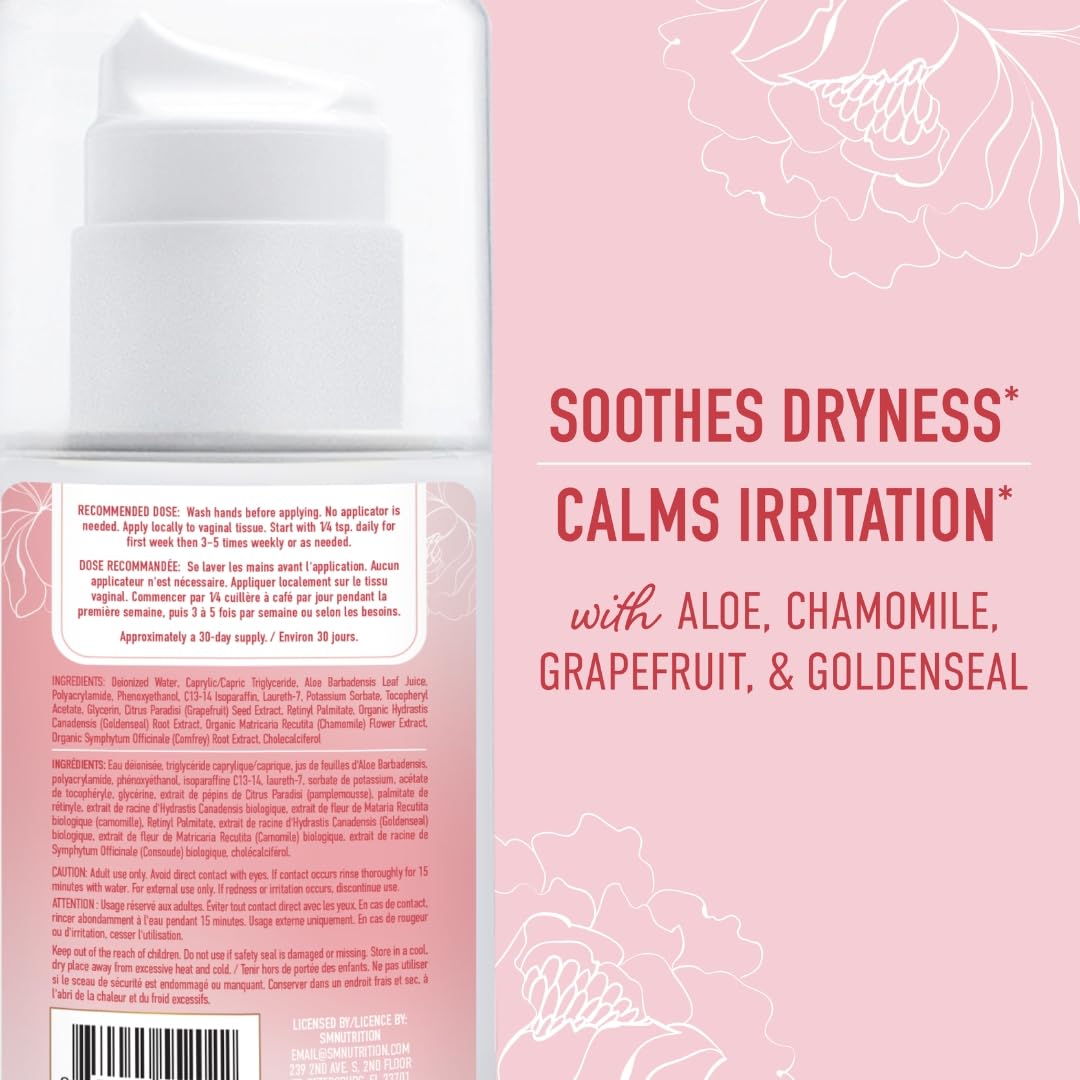 Vulva Rescue Moisturizer Cream | 3oz. PUMP | Soothes Vaginal Itch & Dryness | No Estrogen or Fragrance SMNutrition uk supplements