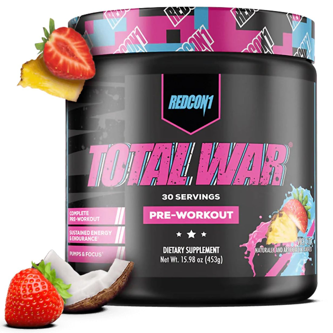 REDCON1 Total War Pre Workout - L Citrulline, Malic Acid, Green Tea Leaf Extract for Pump REDCON1 uk supplements