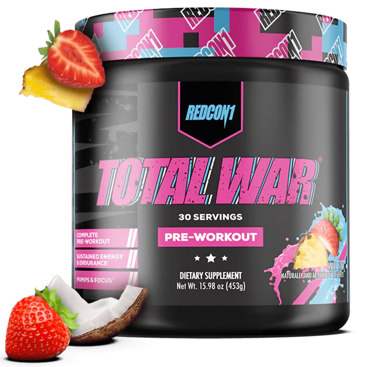 REDCON1 Total War Pre Workout - L Citrulline, Malic Acid, Green Tea Leaf Extract for Pump REDCON1 uk supplements