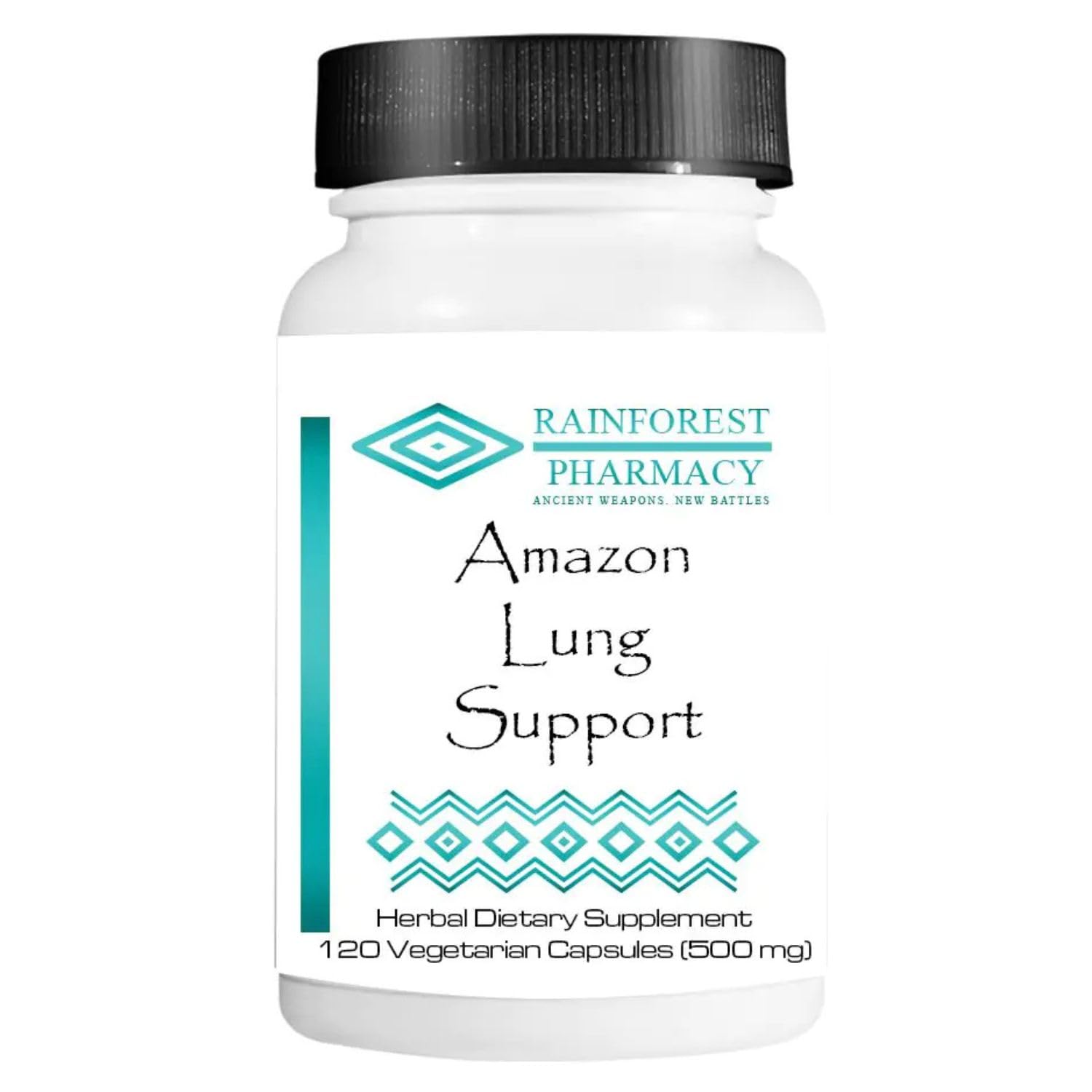 Amazon Lung Support 500mg, 120 Vegetarian Capsules | Ecologically Wildcrafted Herbal Blend for Lung Support | Non-GMO Rainforest Pharmacy uk supplements