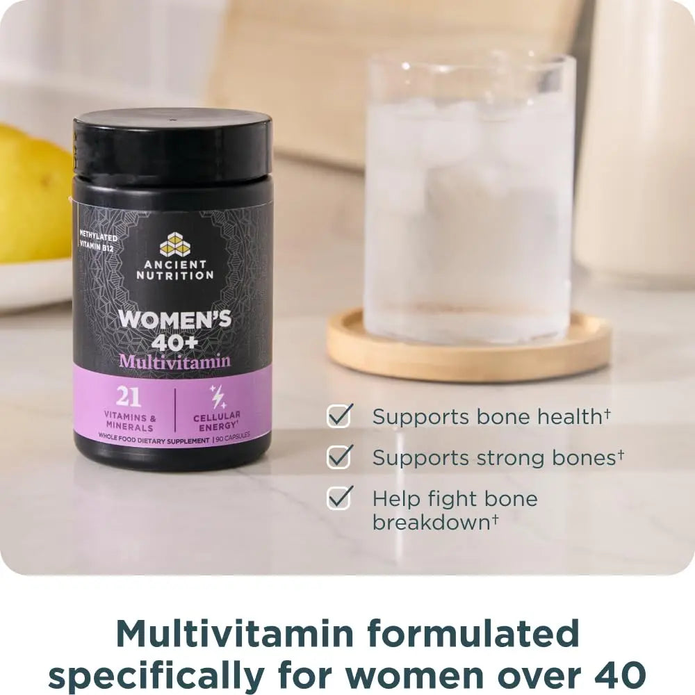 Ancient Nutrition Multivitamin for Women 40, Multi Vitamin and Immune Support with Vitamin D & C, 20 Vitamins and Minerals Ancient Nutrition uk supplements