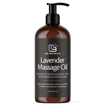 Lavender Massage Oil with Collagen and Stem Cells - Skin Tightening Massage Oil for Mass M3 Naturals uk supplements