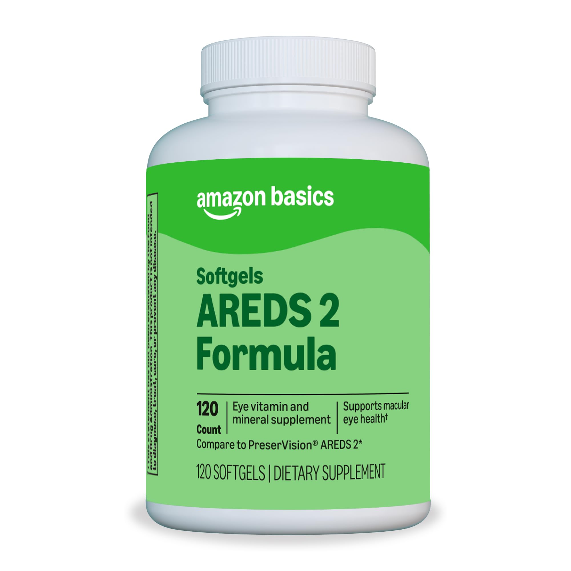 Amazon Basics Eye Vitamin and Mineral Supplement, AREDS 2 Formula with Lutein & Zeaxanthin, 120 Softgels Amazon Basics uk supplements