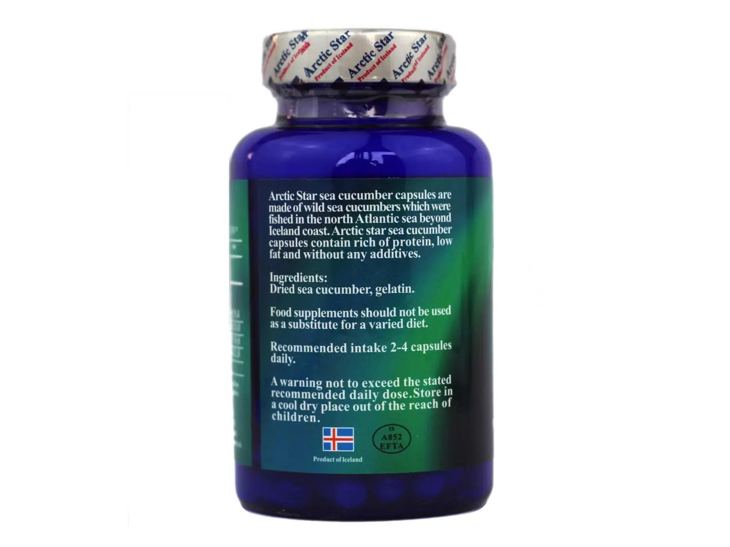 Arctic Star - Sea Cucumber Capsules - Natural Pure Iceland Atlantic Wild Caught Sea Cucumber Extract Supplement Pills - Joint Health t & Immune Health 400mg 80 Capsules/Bottle Arctic Star uk supplements