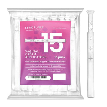 Seroflora Disposable Plastic Vaginal Applicators - Threaded End to Fit OTC Gels, Lubes or Creams Products SEROVERA uk supplements