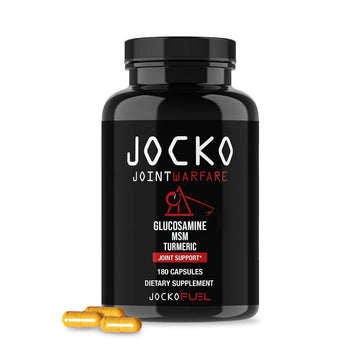 Jocko Fuel Joint Support Supplement - Glucosamine MSM for Joint Pain, Mobility, & Flexibility w/Turmeric & Boswellia (180 Capsules) Jocko Fuel uk supplements