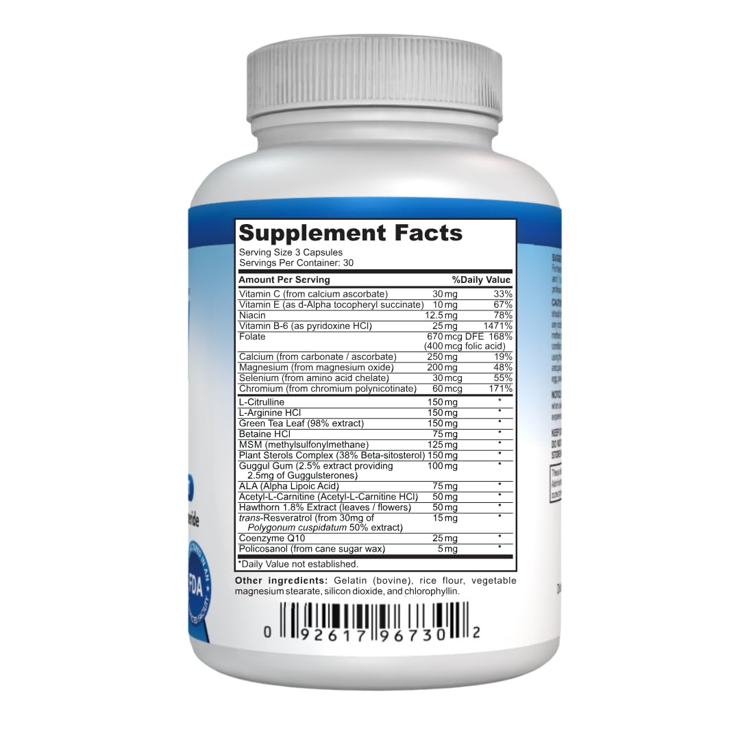 NutraPro Healthy Heart - Heart Health Supplements & Arteries Support .Healthy Cholesterol and Triglyceride. GMP Certified. NutraPro uk supplements