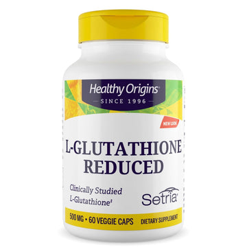 Healthy Origins L-Glutathione 500 mg (Setria, Non-GMO, Gluten Free, Antioxidant, Immune Support, Skin Support), 60 Veggie Caps Healthy Origins uk supplements