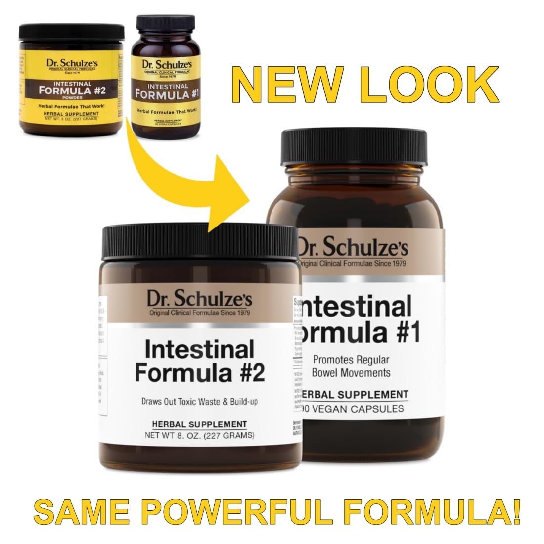 Dr. Schulze's Intestinal Formula #2 (8 Ounces) and Intestinal Formula #1 Capsules (90 Capsules) - Organic Herbal Supplements Dr. Schulze's uk supplements