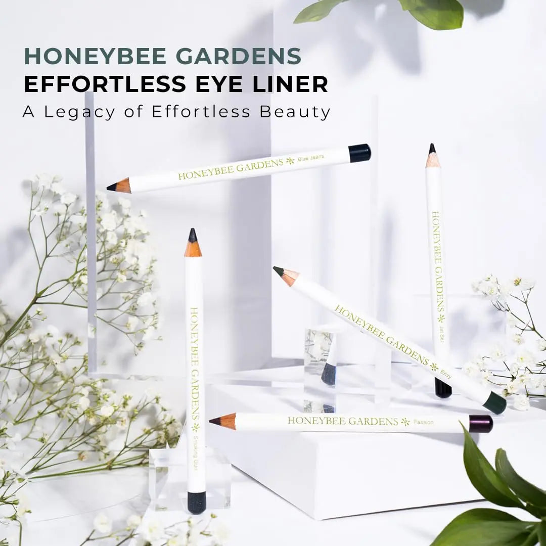 Honeybee Gardens Effortless Eye Liner Pencil, Jet Set Black, Smooth Long-Wearing, Rich Pigment, Vegan & Gluten-Free Honeybee Gardens uk supplements
