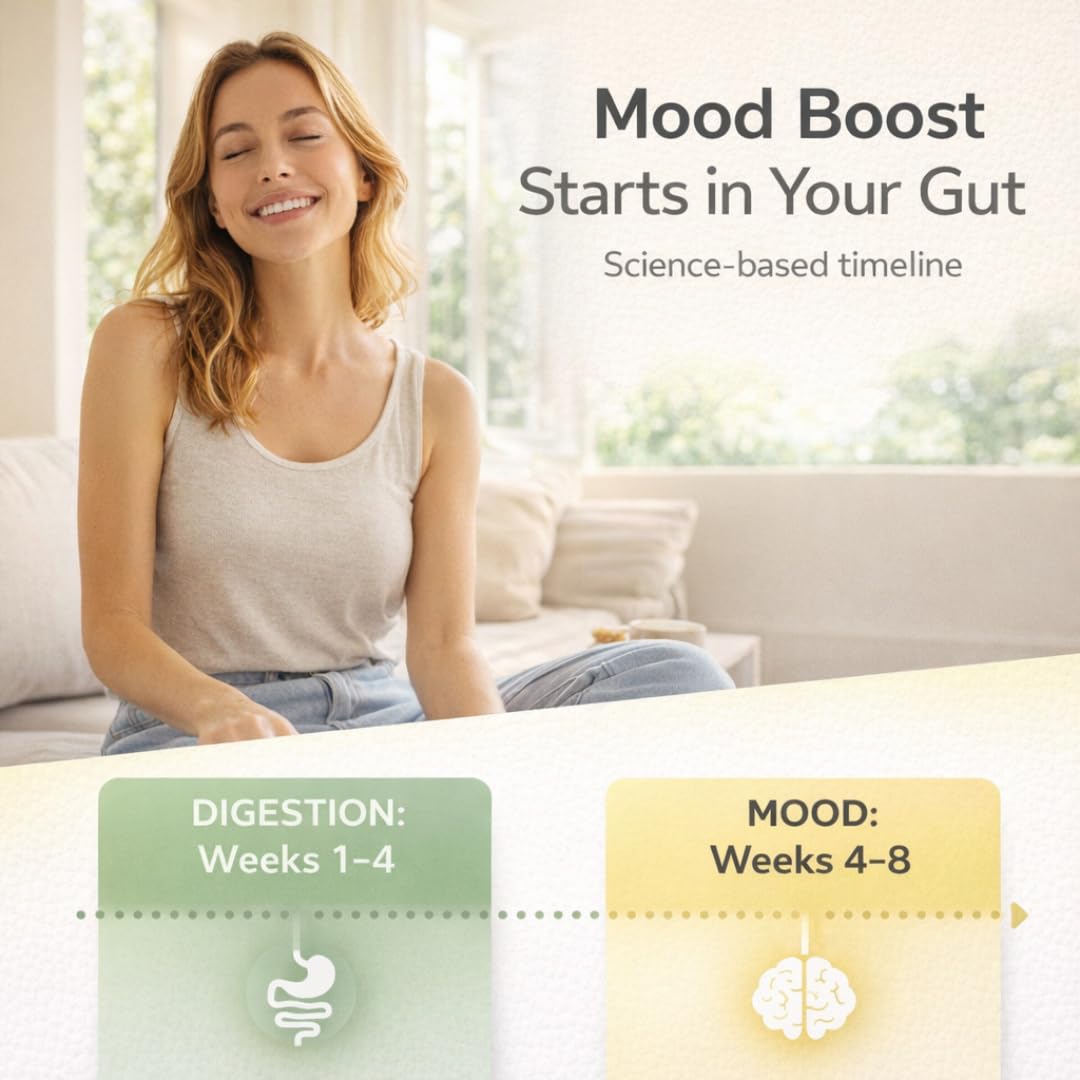 Lifted Naturals Spore Based Probiotic Probiotics - SBO Mood Boost - Spore/Soil-Based - Digestion & Natural Mood Support - Histamine-Free - 60 Day Supply, Non-GMO, Dairy-Free, Gluten-Free, Vegan Lifted Naturals uk supplements