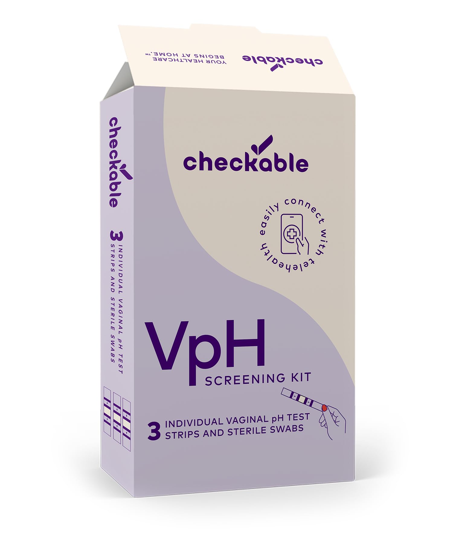 Checkable® Vaginal pH Screening Strips, Quick Results, Vaginal pH Balance Screening Strip Checkable Medical uk supplements