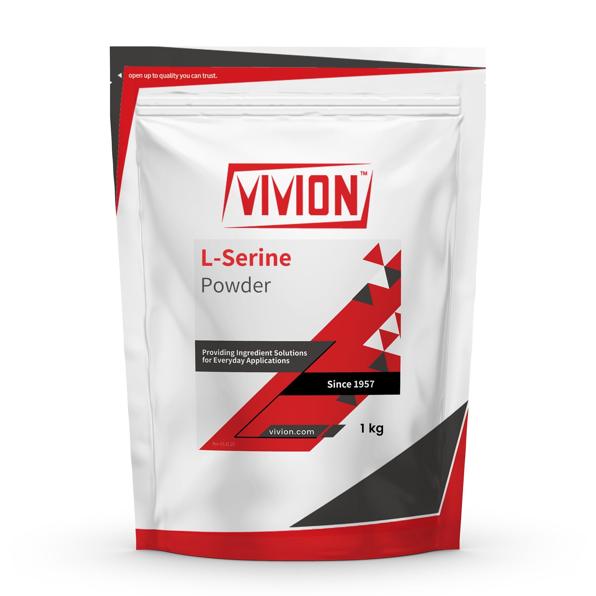 L‑Serine Powder - 1000 Grams - Amino Acid - Powdered for Manufacturing Cognitive Health & Cellular Support Tablet Capsule Formulations - 1 kg (2.2 lb) Vivion uk supplements