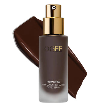 Ogee Complexion Perfecting Liquid Foundation - Lightweight Tinted Moisturizer For Face (Mahogany 14.5N - Deep Cocoa (Rich Undertones) - with Vitamin C & Jojoba Oil - Certified Organic & Made in USA Ogee uk supplements
