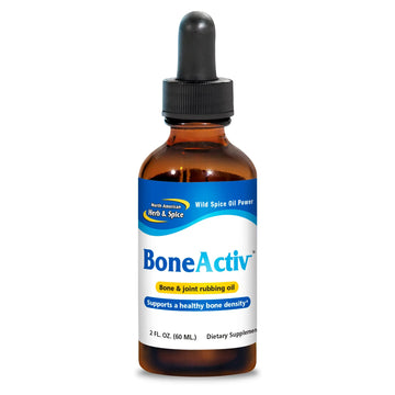 NORTH AMERICAN HERB & SPICE BoneActiv - 2 fl. oz. - Bone & Joint Rubbing Oil - Supports Healthy Bones - Non-GMO, Vegan - 346 Servings NORTH AMERICAN HERB & SPICE uk supplements