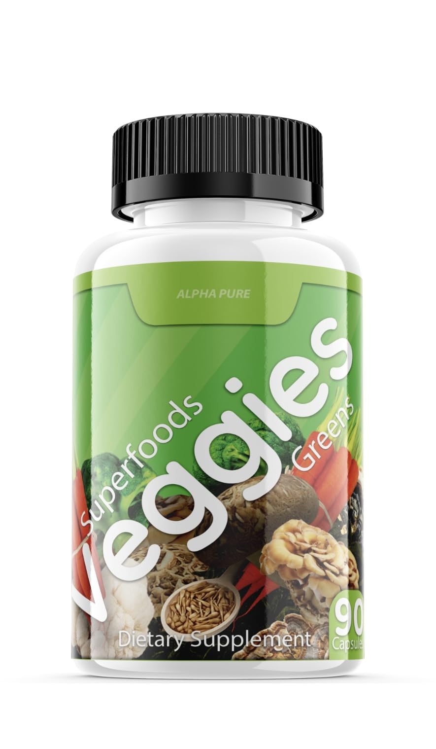 Alpha Pure Superfoods Reds Fruits and Greens 180 Capsules Vegetables Fruits and Veggies Superfood | Natural Balance of 90 Fruit Capsules, 90 Veggie Capsules for Men, Women Vitamins and Minerals Alpha Pure uk supplements