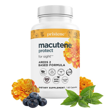 Macutene Protect Eye Vitamins for Macular Support Areds 2 with Lutein and Zeaxanthin Supplements (25mg/5mg) – Doctor Formulated Bilberry Supplement for Eyes, Lab Tested, Vegan (60 Capsules) Pristene uk supplements