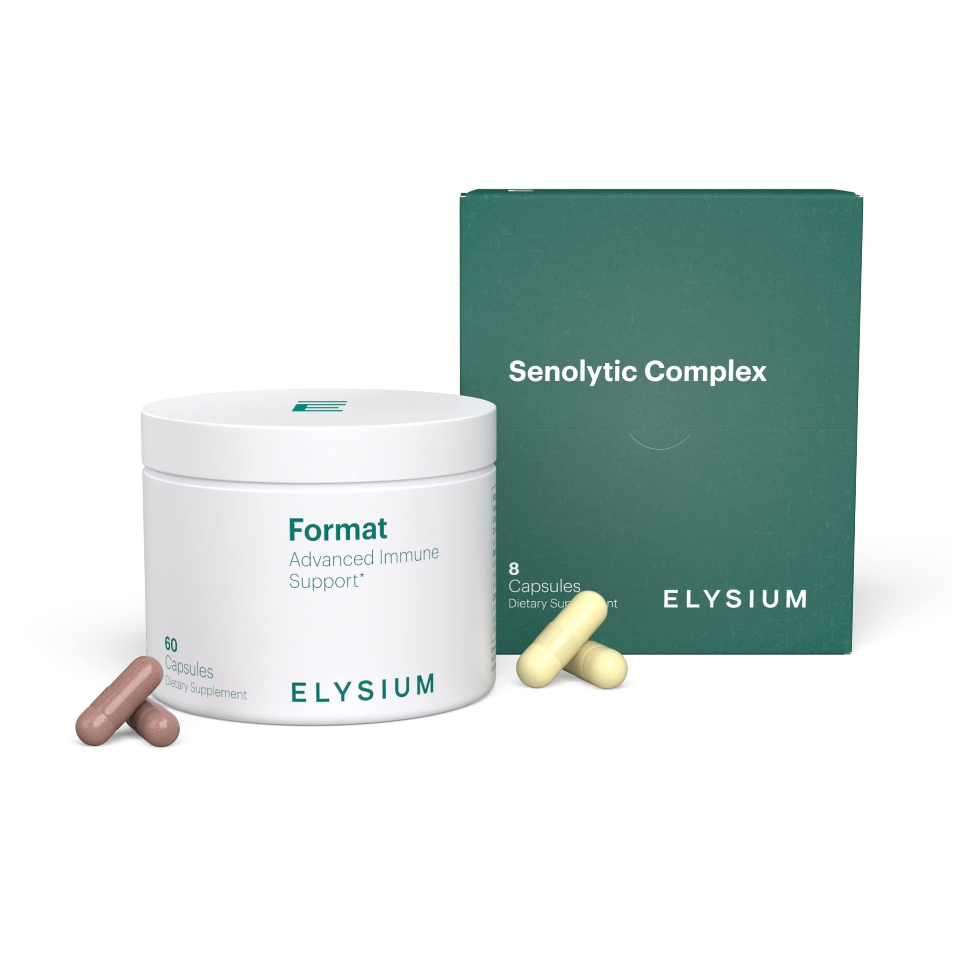 ELYSIUM Format Immune Support Supplement - Vitamin C Supplement, Immunity Support, Immune Defense, Intermittent Senolytic Complex Immune Support for Adults, Complete Immunity Supplement - 60ct ELYSIUM uk supplements