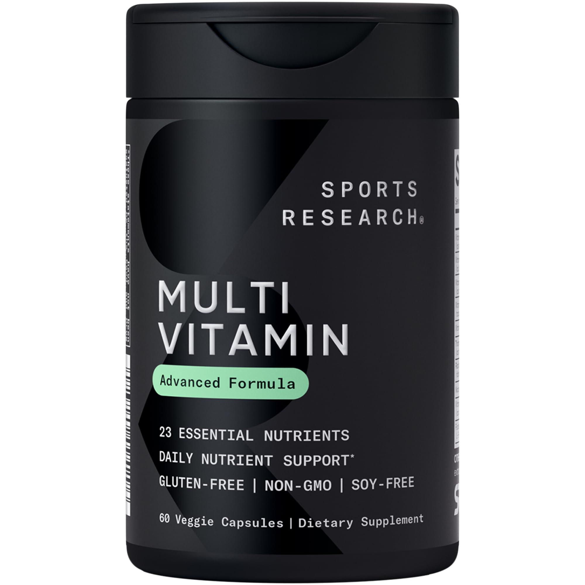 Sports Research® Multivitamin – Advanced Formula - 23 Essential Vitamins & Minerals with CoQ10 & Iodine - Daily Nutrient Support*- Non-GMO Tested & Gluten-Free -60 Veggie Capsules Sports Research uk supplements