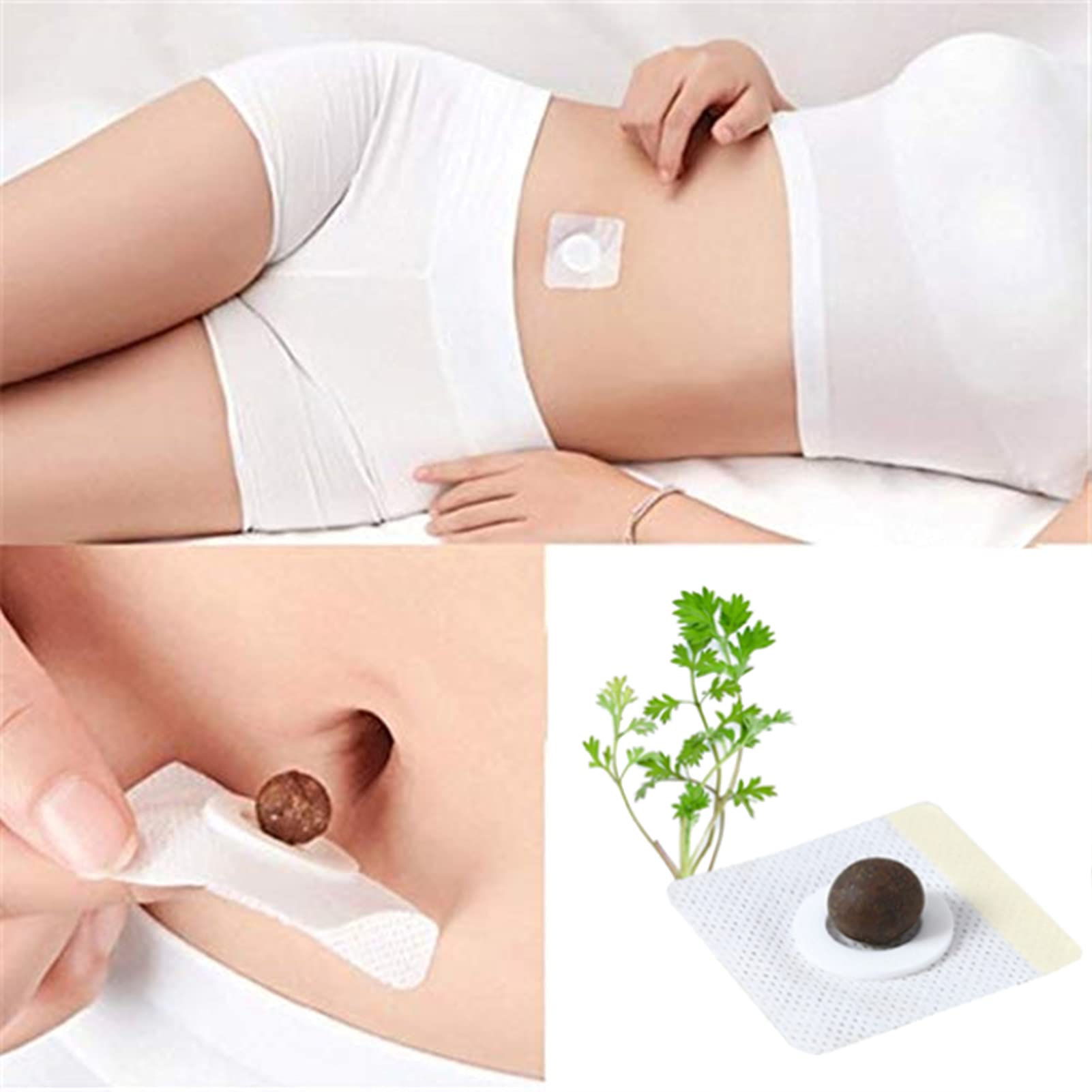 Bubchen Mugwort Belly Patch,30Pcs Natural Wormwood Essence and 30Pcs Belly Sticker BURWSEKK uk supplements