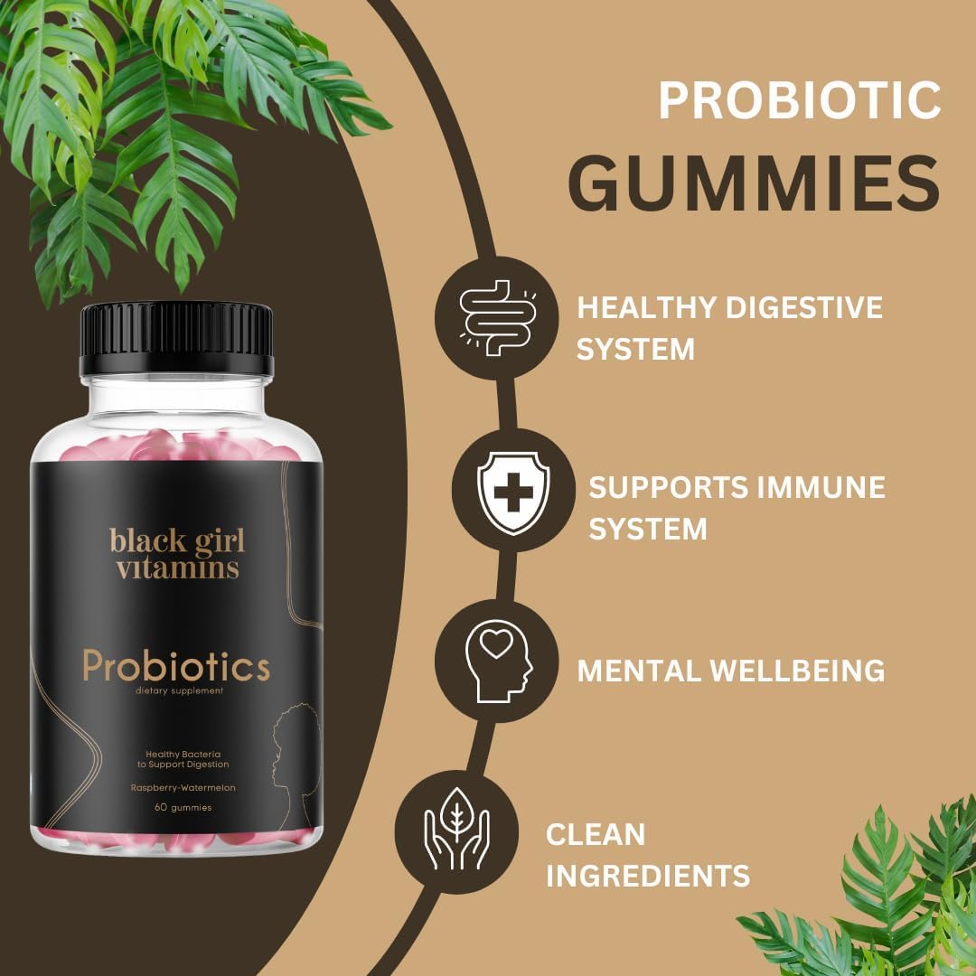 Black Girl Vitamins Complete Wellness Essentials - 30-Day Bundle with D3 Gummies, Probiotics, Hair-Skin-Nails + Sea Moss - 8 Key Nutrients for Immune, Skin & Energy Support Black Girl Vitamins uk supplements