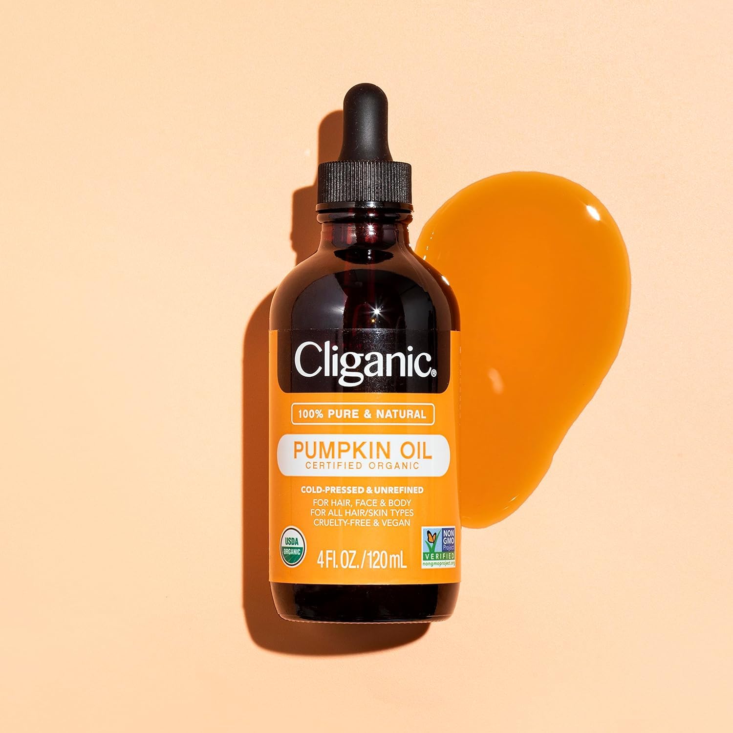Cliganic Organic Pumpkin Seed Oil, 100% Pure - For Face & Hair | Natural Cold Pressed Unrefined Cliganic uk supplements