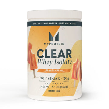 Myprotein Clear Whey Isolate Protein Powder, 20 Servings (1.1lbs) Orange Cream, 20g Protein per Serving, Naturally Flavored Drink Mix, Daily Protein Intake for Superior Performance Myprotein uk supplements