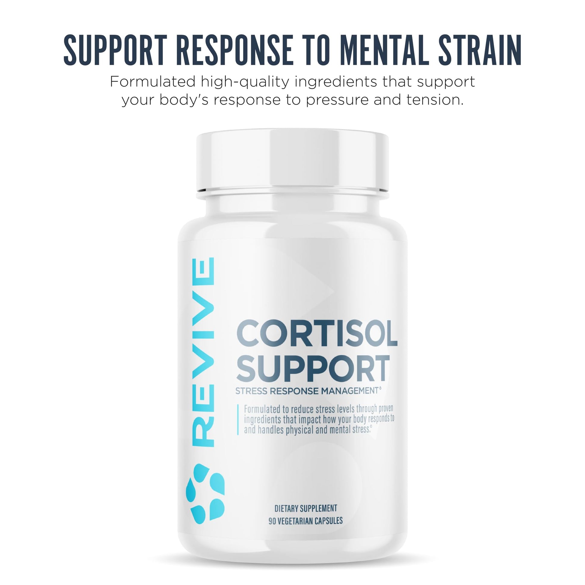 Revive MD Cortisol Manager, 90 Vegetarian Capsules - Cortisol Supplement w/Magnesium & L-Theanine Support Health, Focus, Energy, Fatigue, & Adrenal Gland Function - Vegan & Gluten-Free (30 Servings) Revive uk supplements