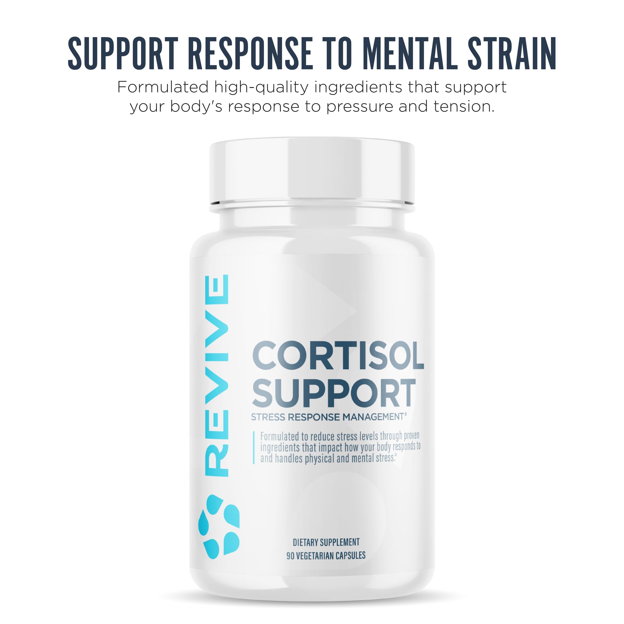 Revive MD Cortisol Manager, 90 Vegetarian Capsules - Cortisol Supplement w/Magnesium & L-Theanine Support Health, Focus, Energy, Fatigue, & Adrenal Gland Function - Vegan & Gluten-Free (30 Servings) Revive uk supplements